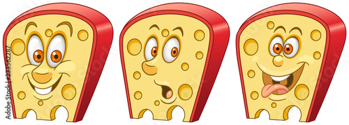Cheese. Food Emoji Emoticon collection