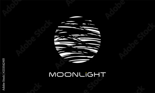 Moon Light Abstract Silhouette Logo Template