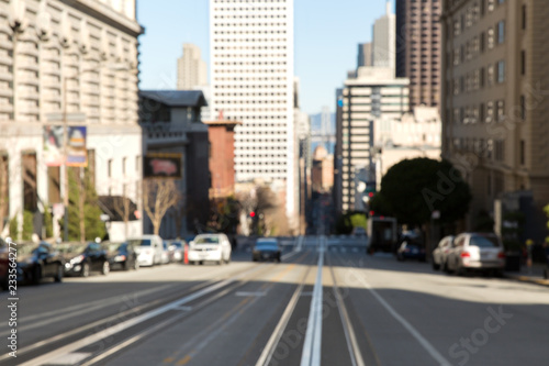 urban concept - blurred cityscape of san francisco city street © Syda Productions