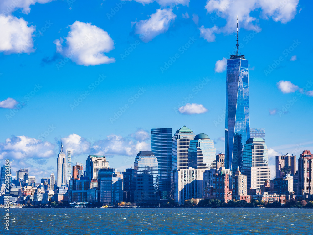 Obraz premium ニューヨーク マンハッタンの摩天楼