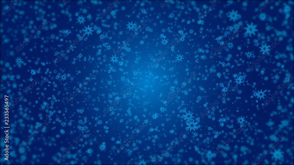 Abstract background with snowflakes. Christmas theme