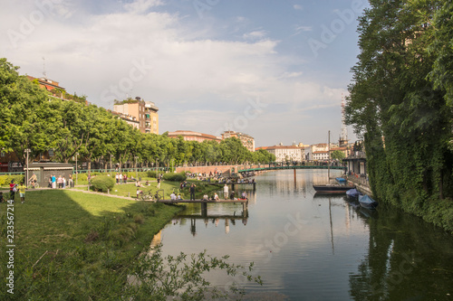 Milan  Darsena view on the canal  Italy