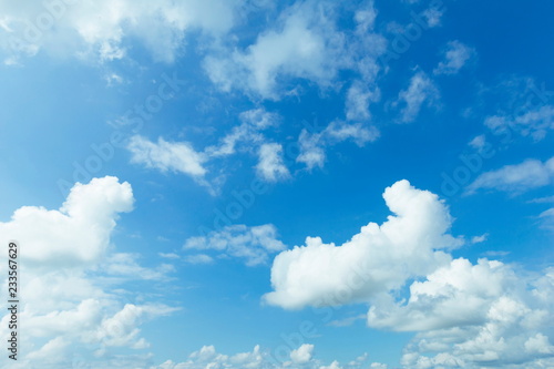 Beautiful blue Sky with Clouds nature background.
