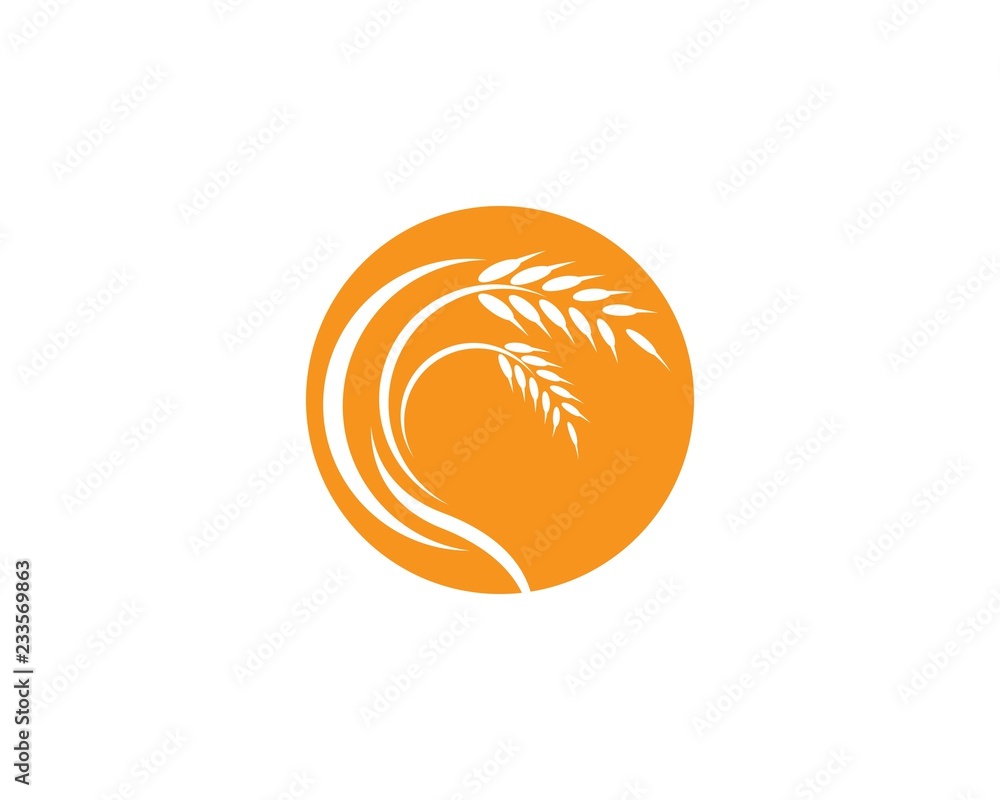 Obraz premium Wheat logo icon