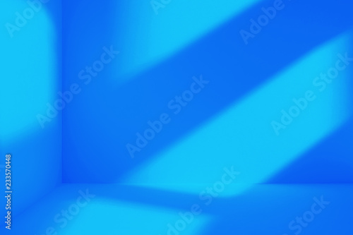 Obraz na płótnie Blue room with windows shadow w salonie