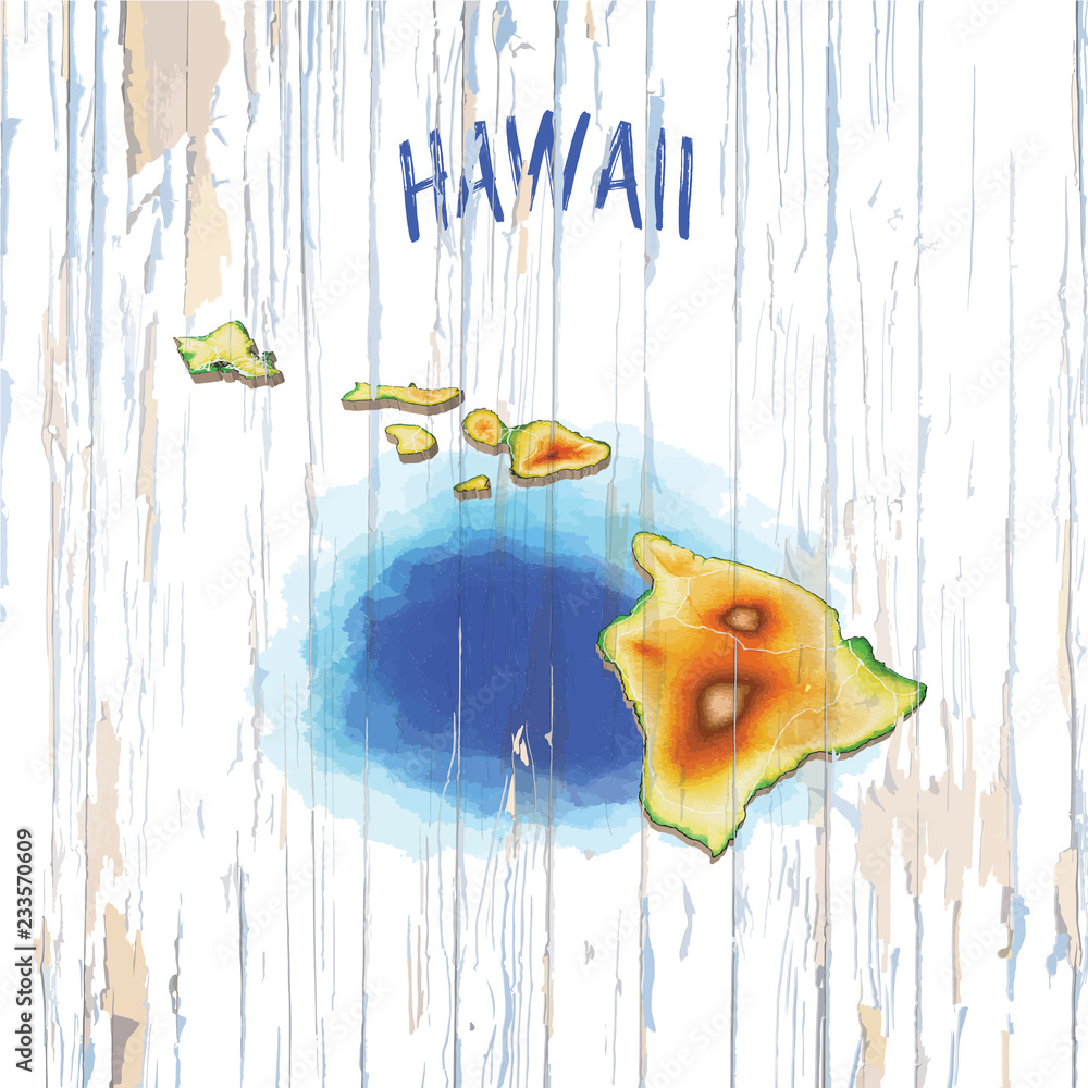 Vintage map of Hawaii Stock Vector | Adobe Stock