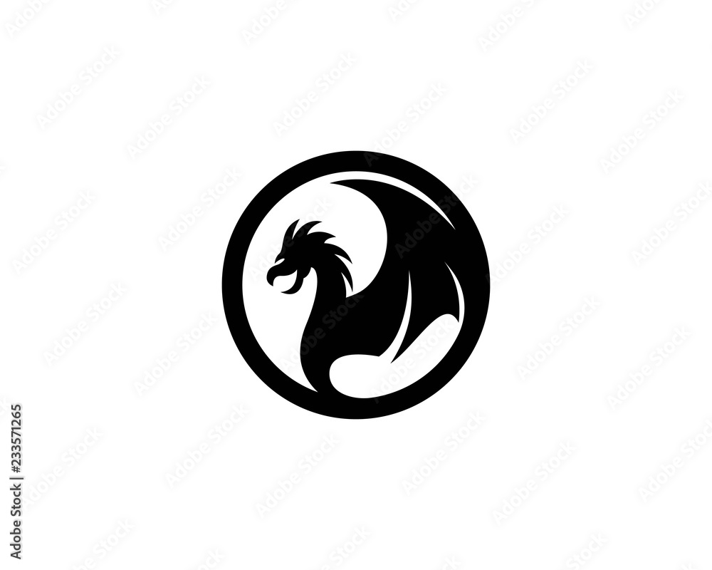 Obraz premium Dragon logo icon