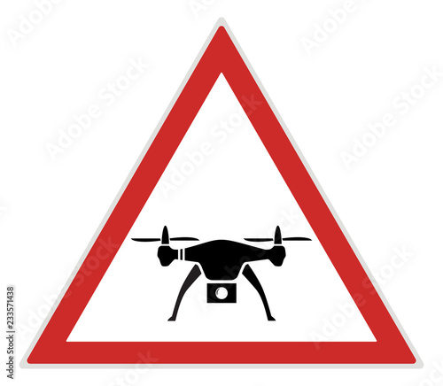camera drone unmanned air vehicle UAV airplane reconnaissance spy prop helicopter silhouette abstract warning road sign icon outdoor family activity fun area lifestyle raster background