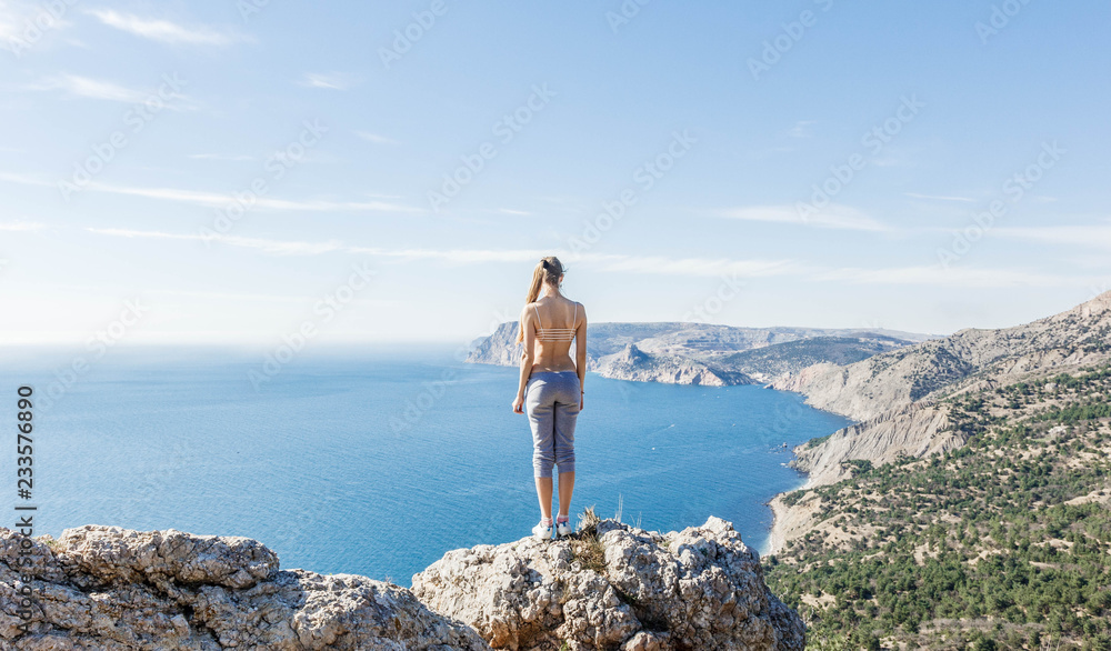 Girl near the sea, Crimea