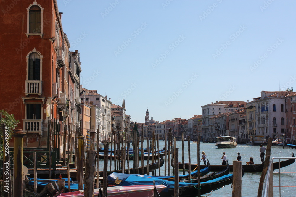 Venice Grand Canal with Gondolas