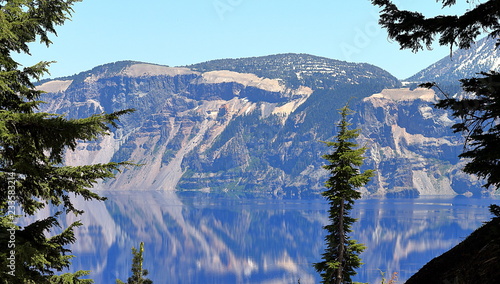 Beautiful view on Crater Lake. Crater Lake National Park, Oregon photo