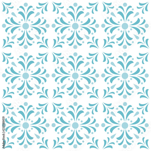 Flower seamless pattern. Geometric background. Can be used for gingham background, cover, print on tile, web, banners, wallpaper, wrapping paper. EPS10. © Kateryna