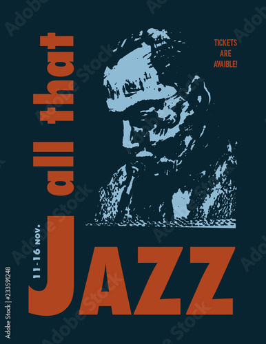 Canvas Print All That Jazz Music Festival for T Shist Design.