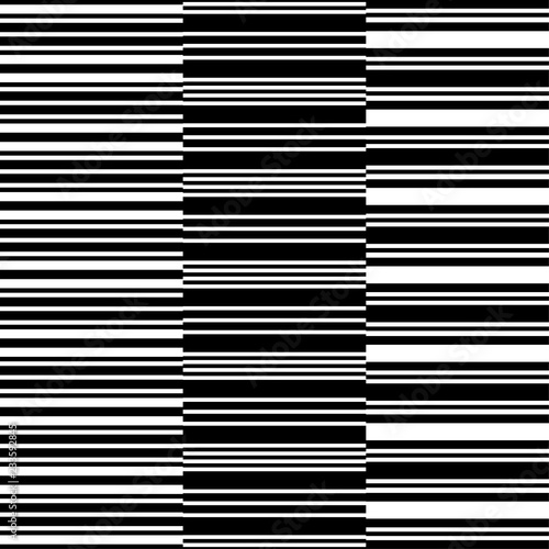 Seamless irregularly stripes black and white background