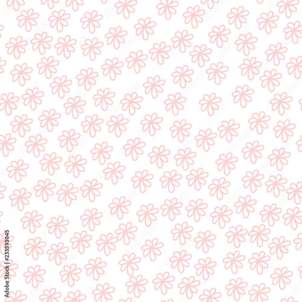Vector seamless pattern with little pink flowers in linear style. Cute textile backdrop. For gingham background, cover, print on tile, banners, wallpaper, wrapping paper, corporate identity. Vector seamless pattern with little pink flowers in linear style. Cute textile backdrop. For gingham background, cover, print on tile, banners, wallpaper, wrapping paper, corporate identity.