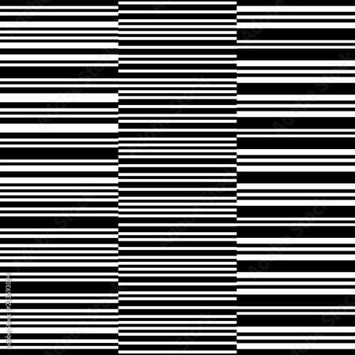 Seamless irregularly stripes black and white background