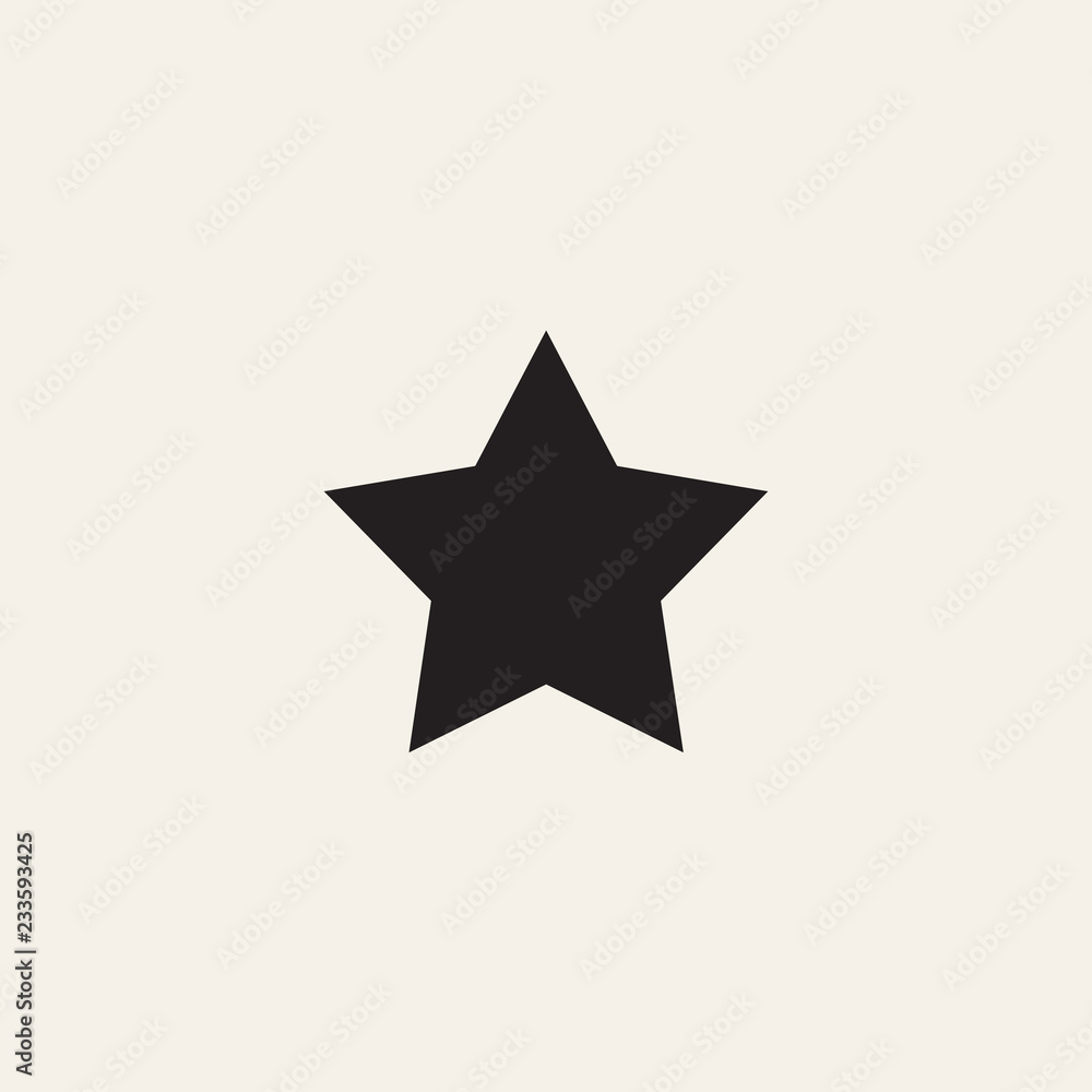 Star web site pictogram, simple colorless symbol
