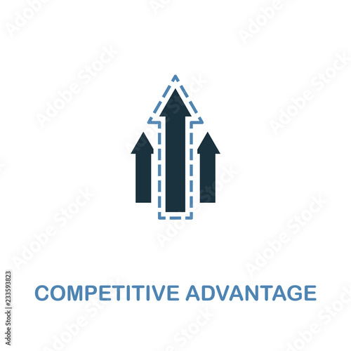 Competitive Advantage icon. Two colors premium design from management icons collection. Pixel perfect simple pictogram competitive advantage icon. UX and UI.