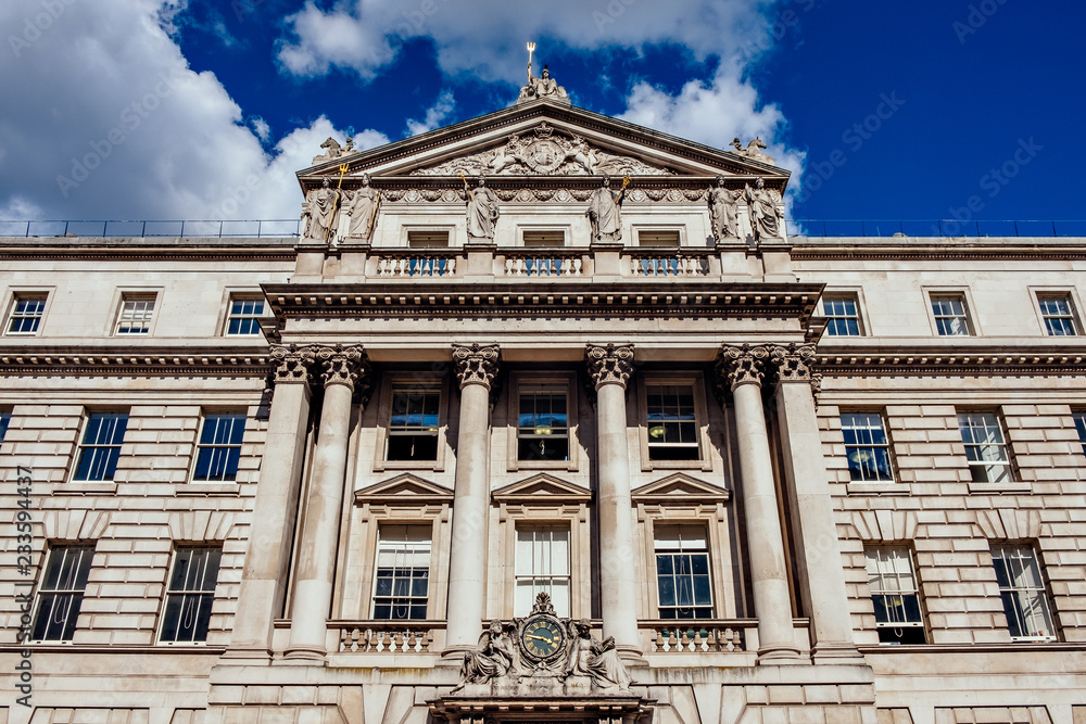 The side of the traditional Somerset House in London, United Kingdom