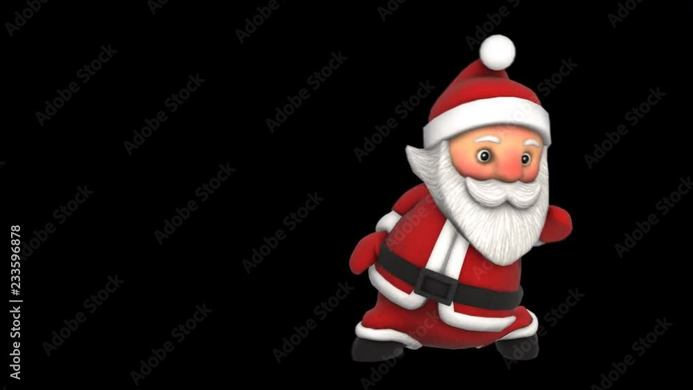 Cute Santa dancing salsa isolated with alpha channel. Seamless funny Christmas animation. Cute Santa dancing salsa isolated with alpha channel. Seamless funny Christmas animation.