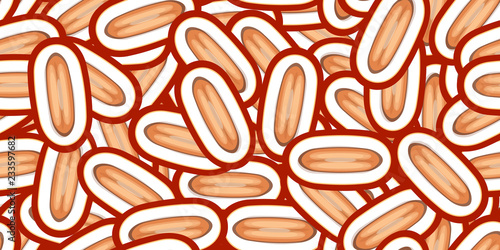 Seamless dates vector pattern. Minimalistic food background. Vitamins repeatable texture.