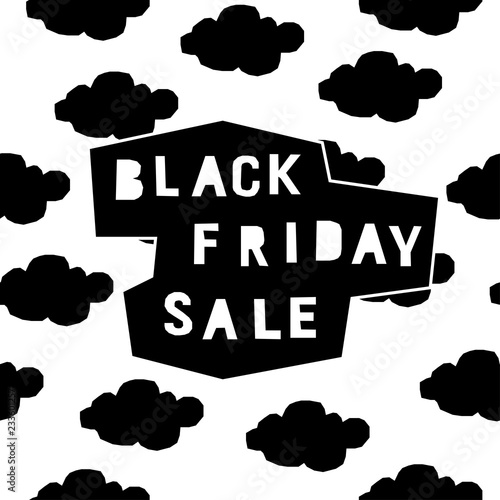 Black friday sale event theme. Abstract black friday pattern background for design shop advertising, market card, party invitation, poster, t shirt, modern web banner etc.