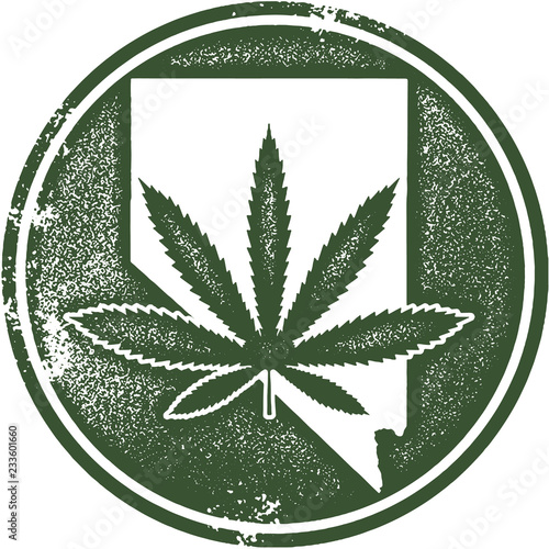 Nevada State Marijuana Cannabis Rubber Stamp