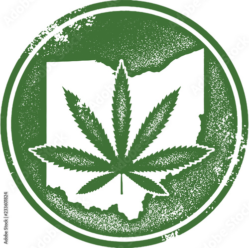 Ohio State Marijuana Cannabis Rubber Stamp
