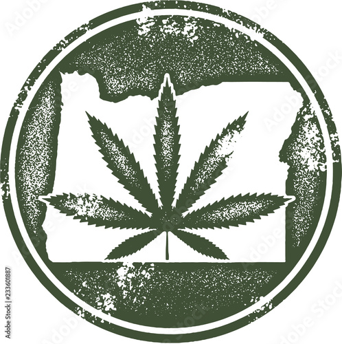 Oregon State Marijuana Cannabis Rubber Stamp