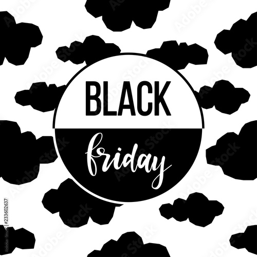 Black friday sale event theme. Abstract black friday pattern background for design shop advertising, market card, party invitation, poster, t shirt, modern web banner etc.