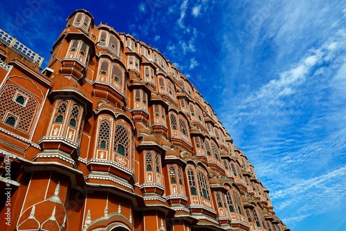 Facade, Hawa Mahal, Palace of the Winds, Jaipur, Rajasthan, India, Asia photo