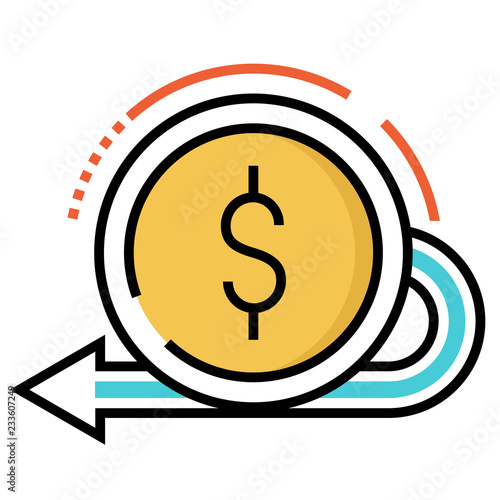 Rate of return FlatOutline illustration