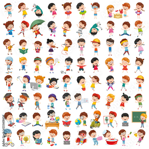 Vector Collection Of Cartoon Children