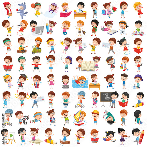 Vector Collection Of Cartoon Children