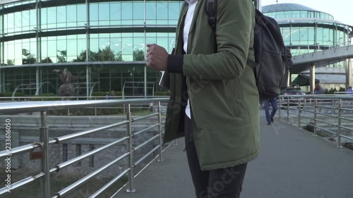 Wallpaper Mural African american guy shows two fingers up Torontodigital.ca