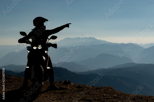 motorcycle ride, pleasant breaks, exploration and amazing landscapes © emerald_media
