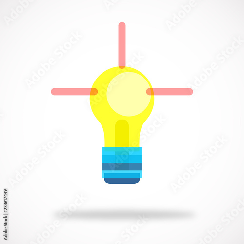 idea, business, bulb, concept, light, lamp, innovation, icon, target, white, arrow, 3d, success, symbol, blue, lightbulb, illustration, people, communication, hand, isolated, solution, abstract, energ