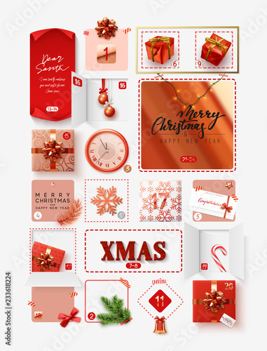 Christmas advent calendar for 24 days