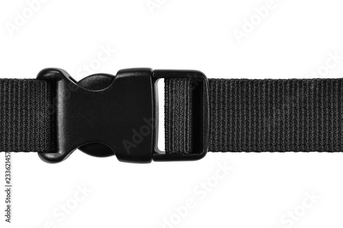 Obraz na plátně Black side release acculoc buckle plastic clasp, quick nylon belt rope lock stra
