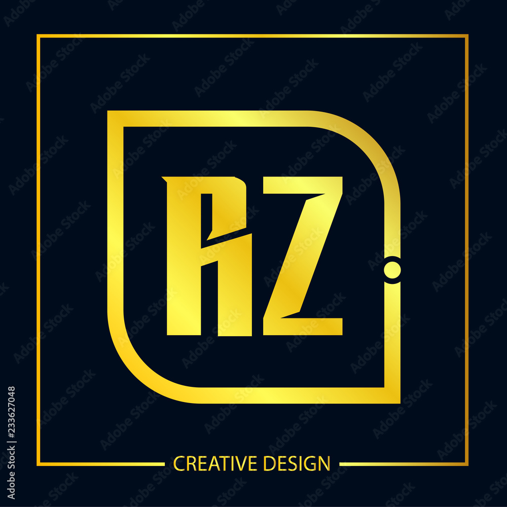 Initial Letter RZ Logo Template Design Initial Letter RZ Logo Template Design