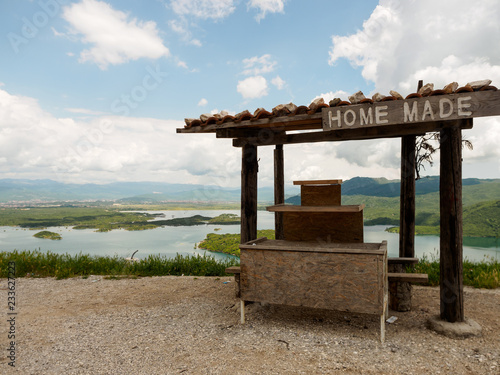 Market stall at Lake Slansko photo