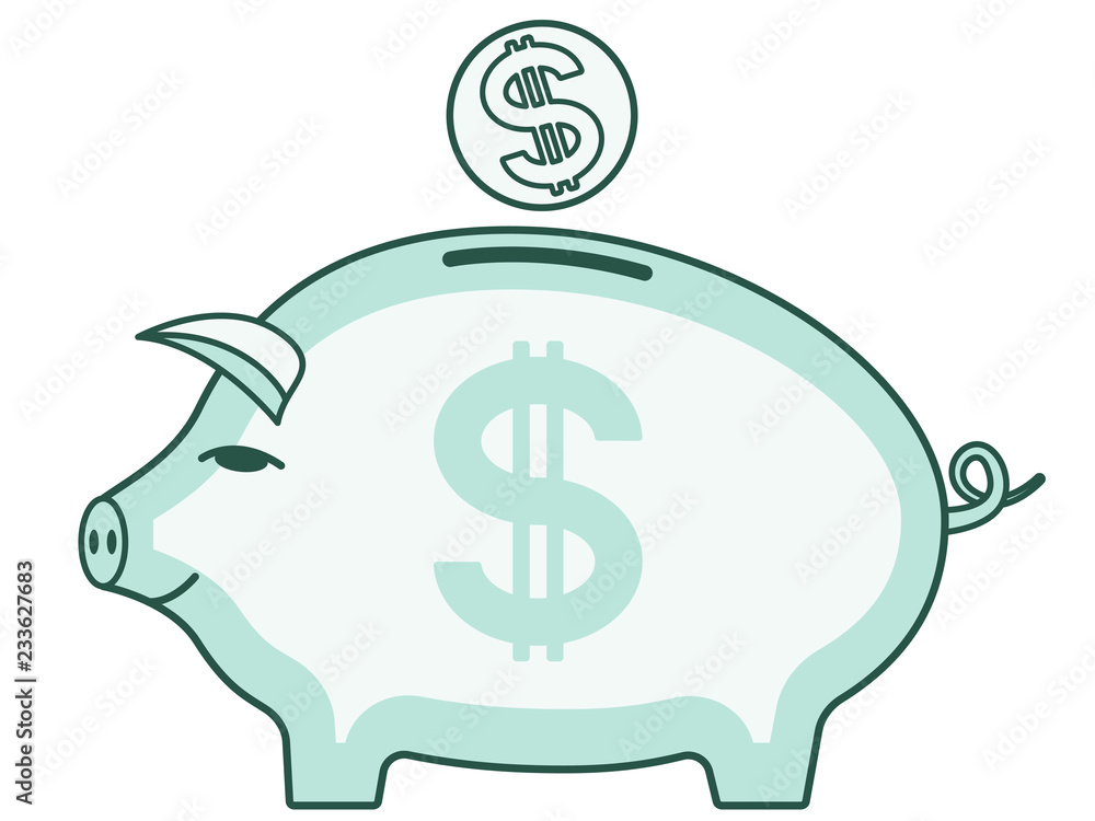 Piggy bank illustration Piggy bank illustration