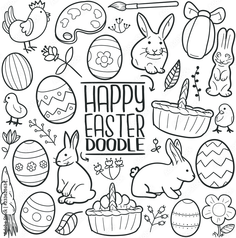 Happy Easter Text Drawing Stock Clipart | Royalty-Free | FreeImages