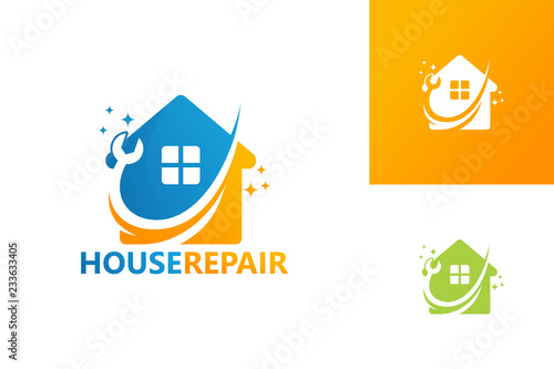 House Repair Logo Template Design Vector, Emblem, Design Concept, Creative Symbol, Icon