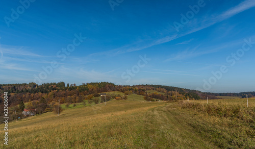Nice autumn morning near Zitkova village in Moravia