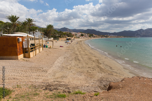 La Isla Plana beach Murcia Spain a coast village located between Puerto de Mazarron and Cartagena