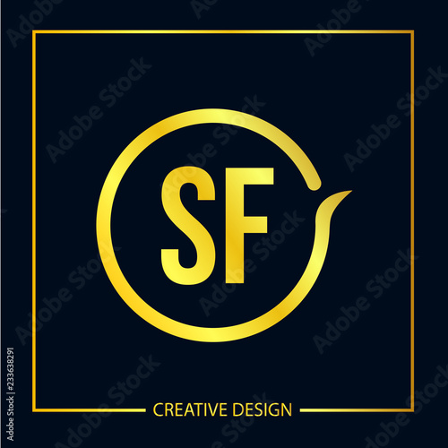 Initial letter SF Logo Template Vector Design