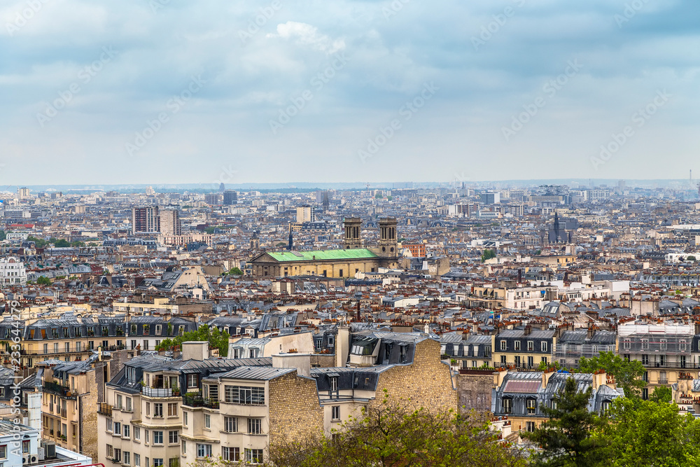 Roofs of houses in Paris