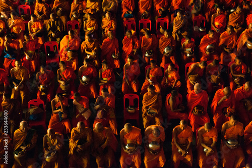 Photography High angle view of monks