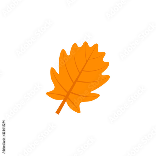 pinnatifid oak leaf flat icon